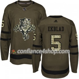 Adidas Maillot de Hockey Florida Panthers Aaron Ekblad 5 2017-2018 Camo Vert Authentic - Homme